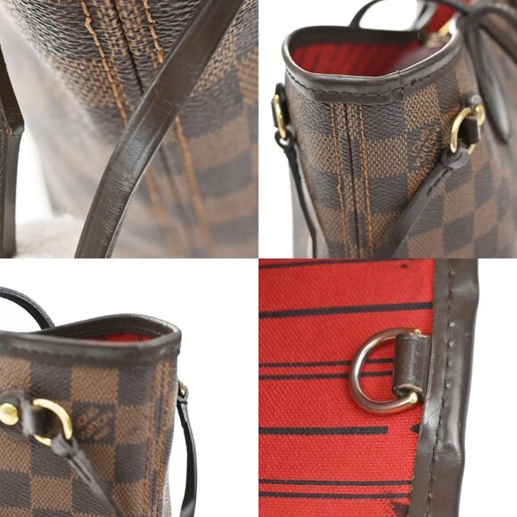 LOUIS VUITTON Neverfull PM Shoulder Tote Bag Damier Leather Brown N51109 14KB393 - Picture 10 of 16